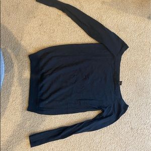 Black off the shoulder long sleeve
